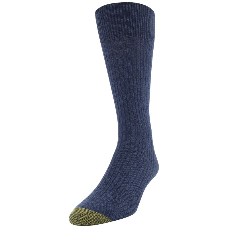 Gold Toe Calcetines Stanton Crew para hombre, varios pares, Chambray/Denim