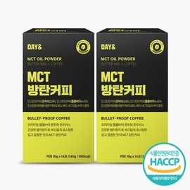 Dayn 데이앤 MCT오일 방탄커피 14포 2박스(총28포) Day&N MCT Oil Bulletproof Coffee 14 Packs 2 Boxes (Total 28 Packs)