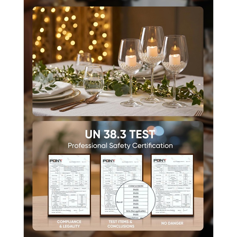 5plots 12-Pack Flameless Candles with Timer, Realistic 3D Flickering Votive