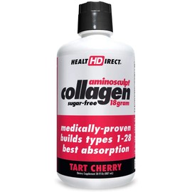 AminoSculpt Collagen Sugar-Free 18 Gram, Tart Cherry, 30 Fl Oz by Health Direct