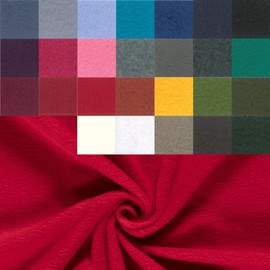 Polar Fleece Sold by the Metre Anti-Pilling Fleece Fabric Soft / Cuddly Fleece Plain Polyester Fleece Winter Fabric 50 x 150 cm Colour: 015 Red
