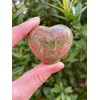 GAF TREASURES Unakite Gemstone Hearts, Polished Unakite Puffy Hearts, Unakite