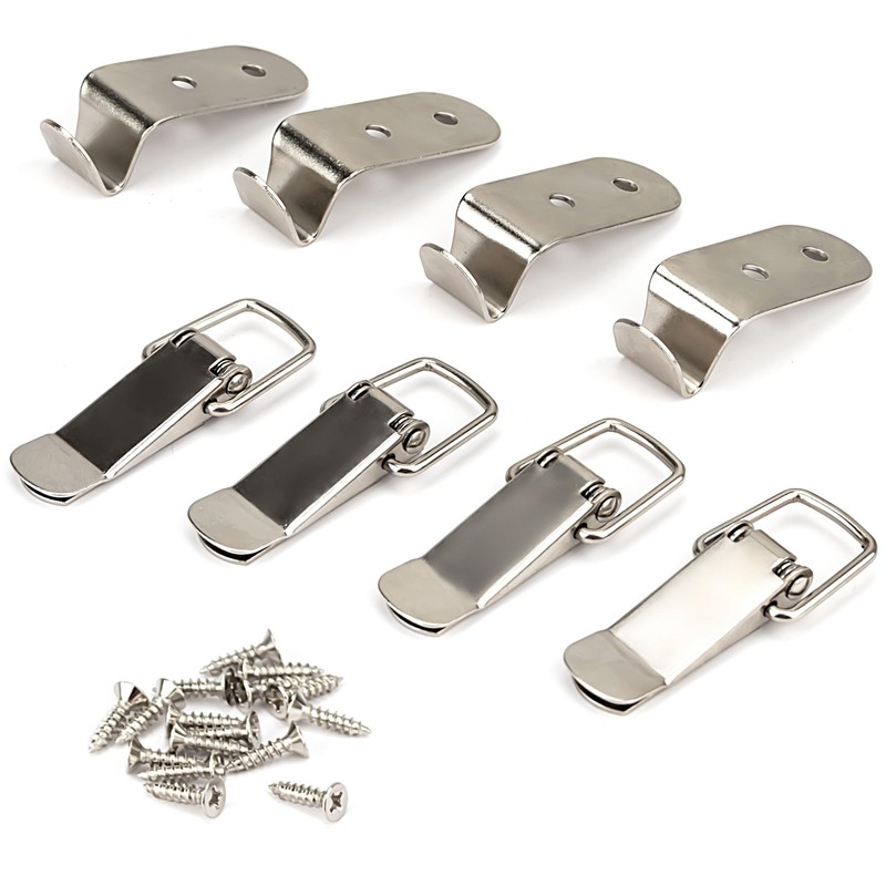 Lesnala 8 Pcs Stainless Steel 90 Degree Spring Toggle Lock