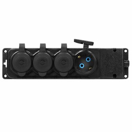 Miratic Workshop Schuko Plug Outdoor Waterproof IP44 230 V 16 A Impact Resistant, Non-Flammable (4-Way)