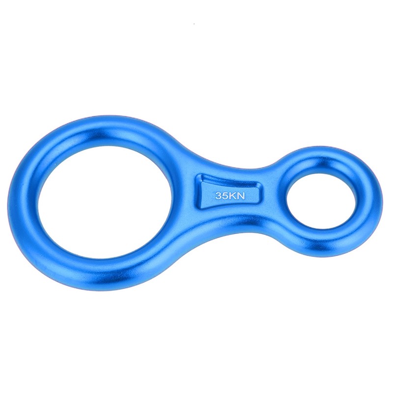 35KN Figure 8 Word Rope Descender Rappel Ring Rock Climbing