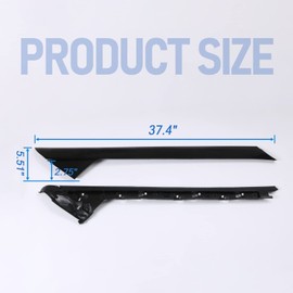 CARMOCAR A-Pillar Front Molding Windshield Trim Left Outer & Inner Replacement for 2011-2019 Ford Explorer 926-450 BB5Z7803136AA BB5Z-7803136-AB BB5Z7803136BA BB5Z7803144AA(Driver Side)