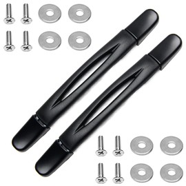 MroMax 2Pcs Luggage Handle 9.06" x 0.98" (L x W) Plastic Pull Handle Grip Replacement 230mm x 25mm for Luggage Suitcase Box Black Tone