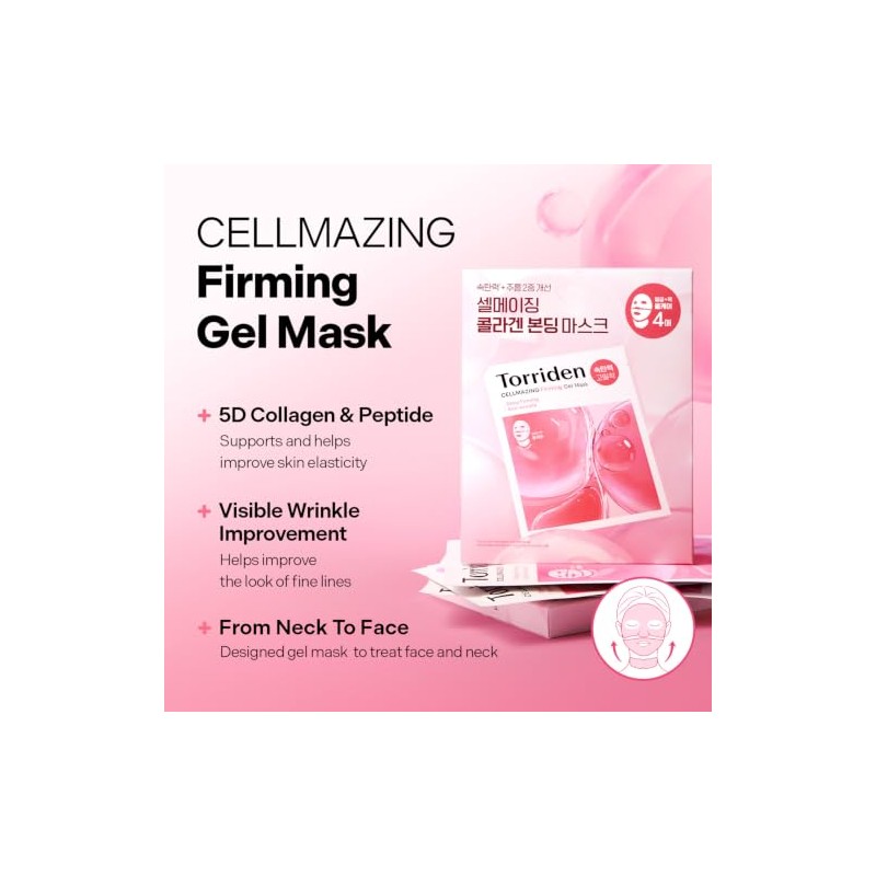 Torriden CELLMAZING Low Molecular Collagen Firming Gel Facial Sheet Mask,