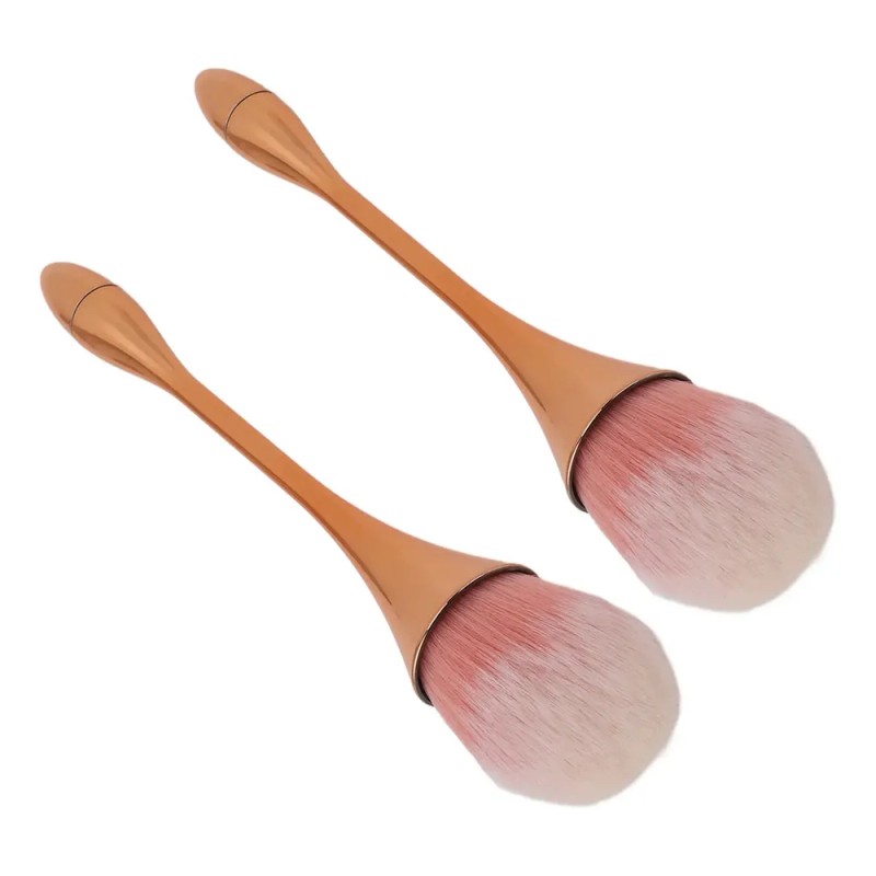 Brocha En Polvo, 2 Piezas, Para Decoración De Uñas, Cerdas