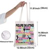 BWWKTOP Figure Skating Tote Bag Figure Skater Gifts Ice Skater