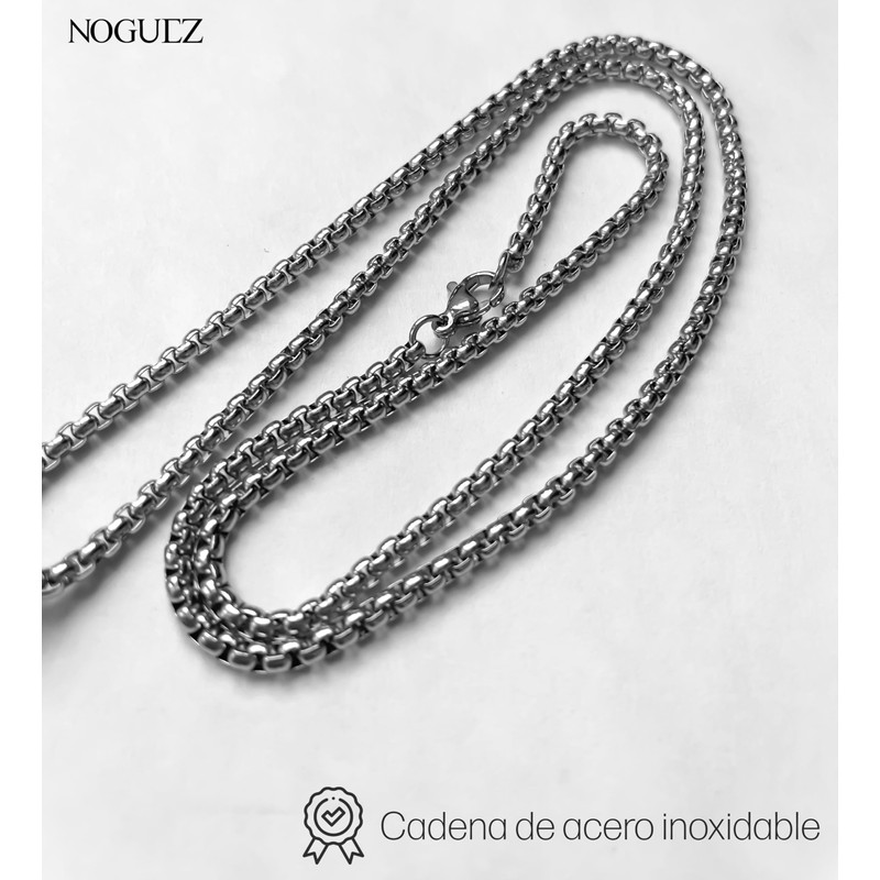 Noguez. Collar con Medalla de la Virgen de Guadalupe, Cadena