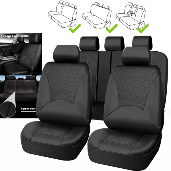 Unbranded 9pc Car Seat Cover PU Leather Waterproof Protector Universal