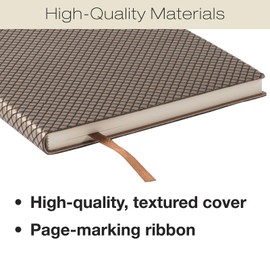 Global Printed Products Textured High End Journal Notebook: 5"x8", 192 Pages (96 Sheets), Lined Ruled Writing Notebook (Gold)