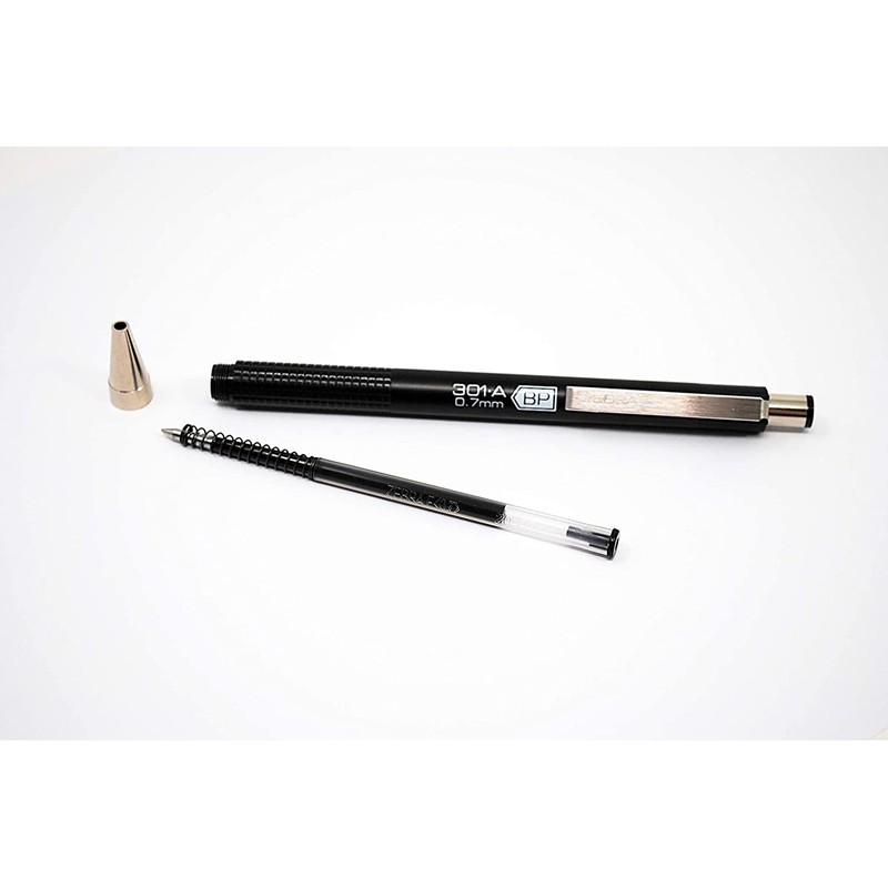 Zebra Pen F-301A Retractable Ballpoint Pen, Premium Blue Metal Barrel,