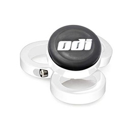 ODI Lock Jaw Clamps (Includes Snap Caps) - White - Rubber - Bicycle, MTB, ATV - Bicycle Accessory - Handlebar Grips