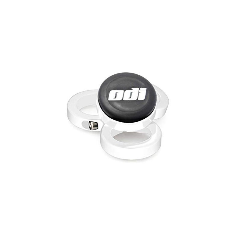 ODI Lock Jaw Clamps (Includes Snap Caps) - White -