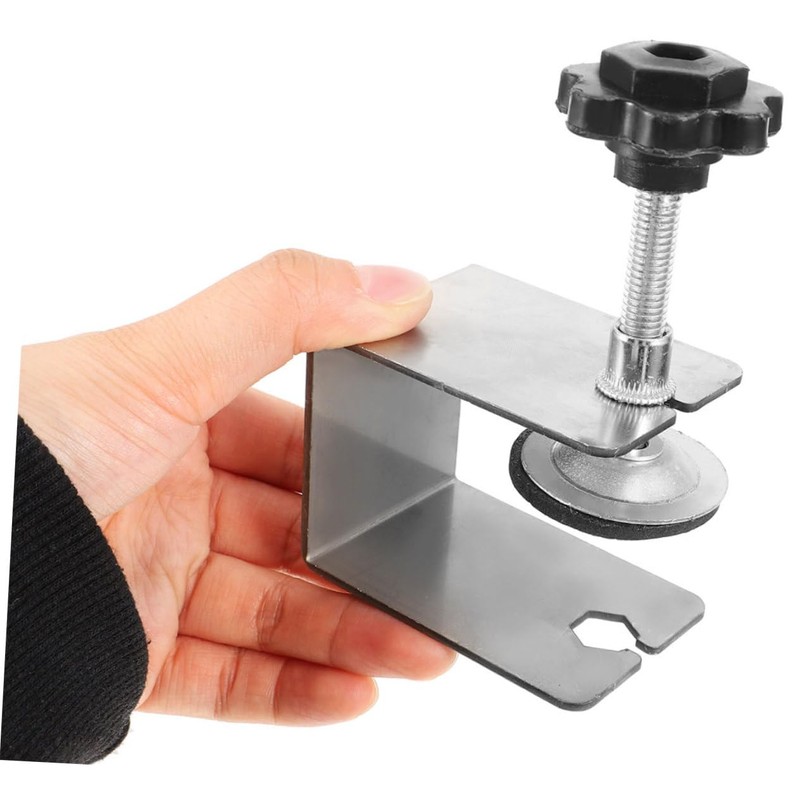SHINEOFI 4pcs Stainless Steel Drawer Panel Clamps Adjustable Cabinet Installation