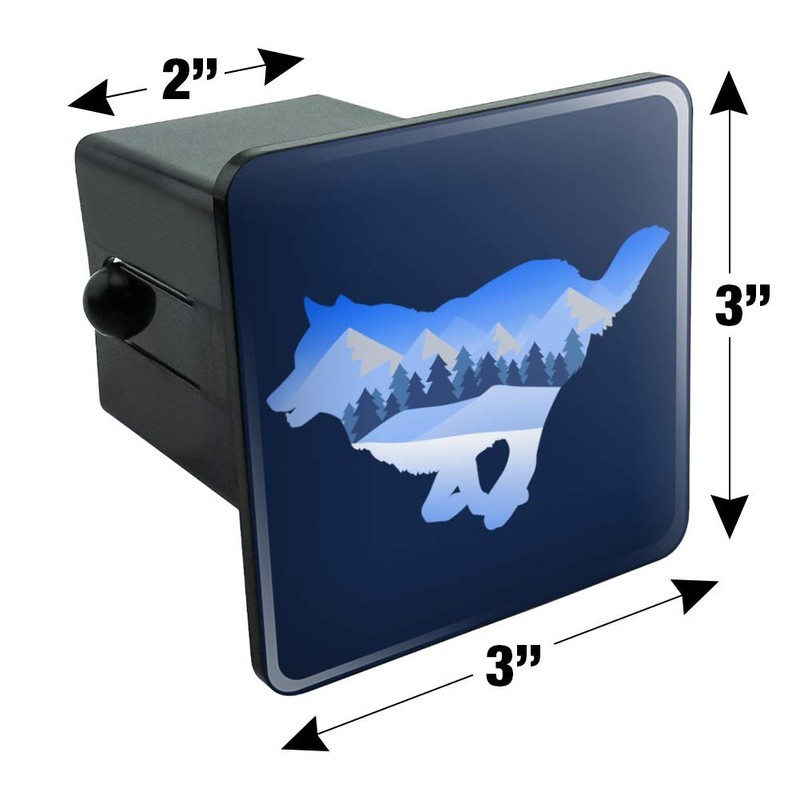 GRAPHICS & MORE Wolf Silhouette Running Snow Scenery Tow Trailer
