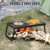 VEVOR Folding Campfire Grill, Heavy Duty Steel Mesh Grate, 22.4"