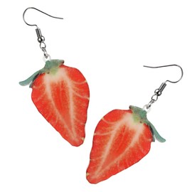 LIFKOME Chic Creative Earrings Ear Jewelry Fashionable Dangle Earrings (strawberry)