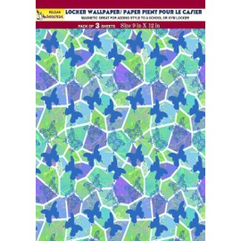 PELICAN INDUSTRIAL Magnetic Locker Wallpaper - Remove & Reuse Decorative Vinyl (Full Sheet Magnetic) - Made in USA - Fade, Tear and Water Resistant - Pack of 3 Sheets (vb056)