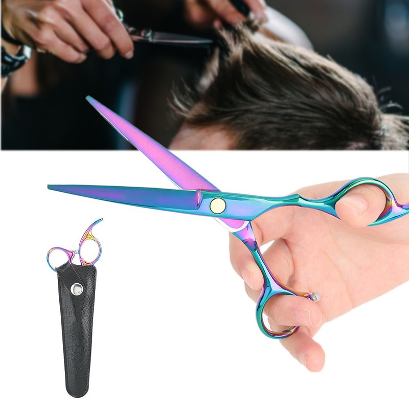 Professional Colorful Sharpness Edge Hair Scissors Barber Hairdressing Shears Cutter(Hair