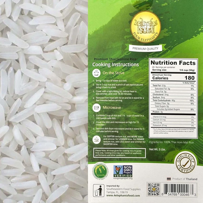 25 Pounds (LBS) Premium Thai Hom Mali Jasmine Rice |