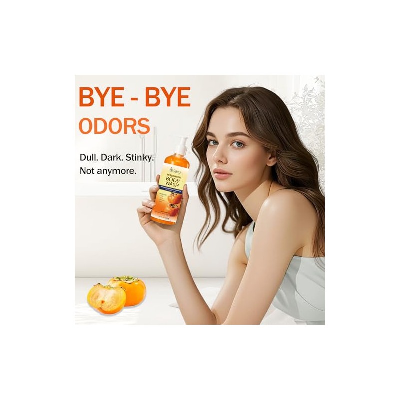 Persimmon Body Wash for Old People Smell, Natural Deodorant Bar