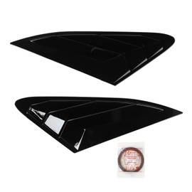 2PCS Rear Side Window Louver Gloss Black Sporty Look Scratch Resistant Replacement for Kia K5 LX LXS GT 2020 to 2024