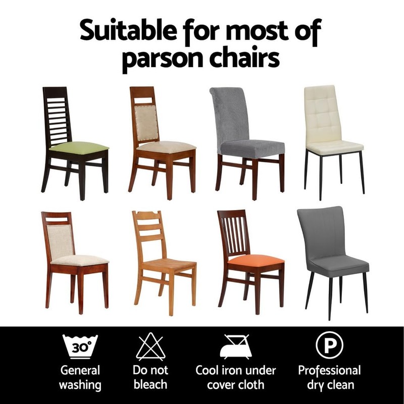 Artiss Dining Chair Covers 4X Slipcovers Spandex Stretch Banquet Wedding
