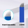 20PCS Eyebrow Microblading Needles Disposable Permanent Makeup Blades 18 Pin