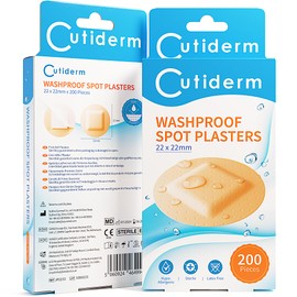 Cutiderm Small Round Spot Plasters 22 x 22mm 200 Plasters Per Box