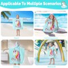 MOKANI Children's Bath Poncho with Hood, Microfibre Towel Poncho Children