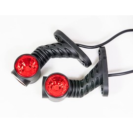 2 x LED Rubber Side Light 12 V 24 V with E-mark Position Light Car Truck Car Caravan Car Lamp Light White Red Orange