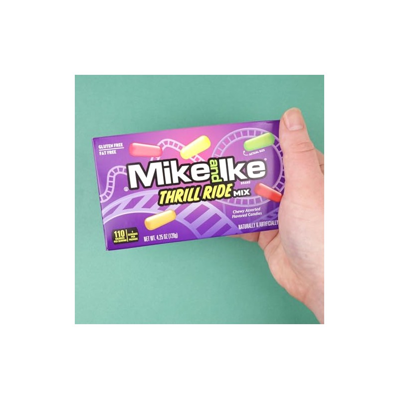 Mike and Ike Thrill Ride Theatre Box, Chewy Assorted Fruit