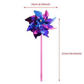 Shoresu 10Pieces Plastic Windmill Pinwheel Wind Spinner Kids Toy Garden Lawn Party Decor Color Randomly
