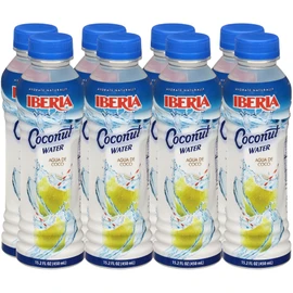 Iberia 100% Pure Coconut Water, 15.2 fl oz (Pack of 8)