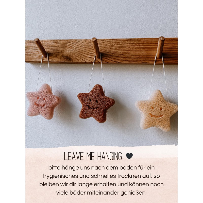 badesternchen Natural Konjac Sponge for Babies and Children in Star