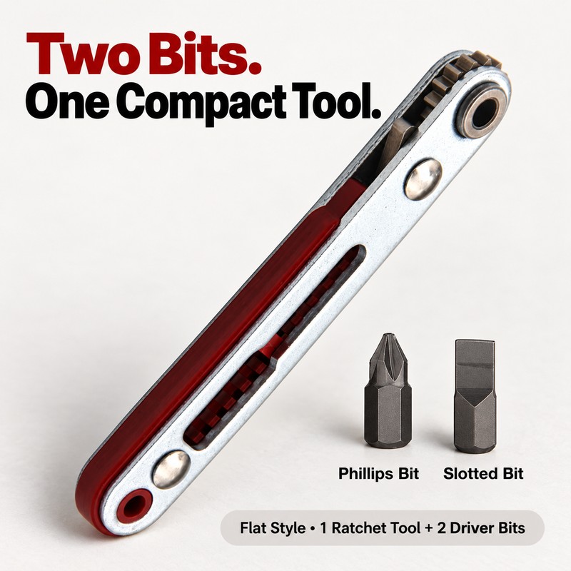 Mini Ratcheting Screwdriver for Tight Spaces – 4.06-Inch Reversible Alloy