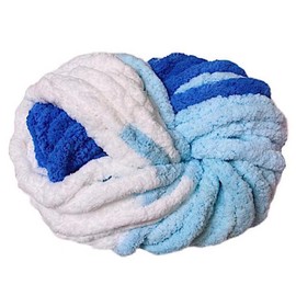 Maxee Thick Wool Yarn 250 g, Bulky Arm Knitting Wool, Soft Arm Knitting, XXL Chunky Knit Soft Wool Yarn, for Crocheting a Blanket, Perfect for Weaving Pet Nest, Blankets, Decorative Cushion, Fresh Blue