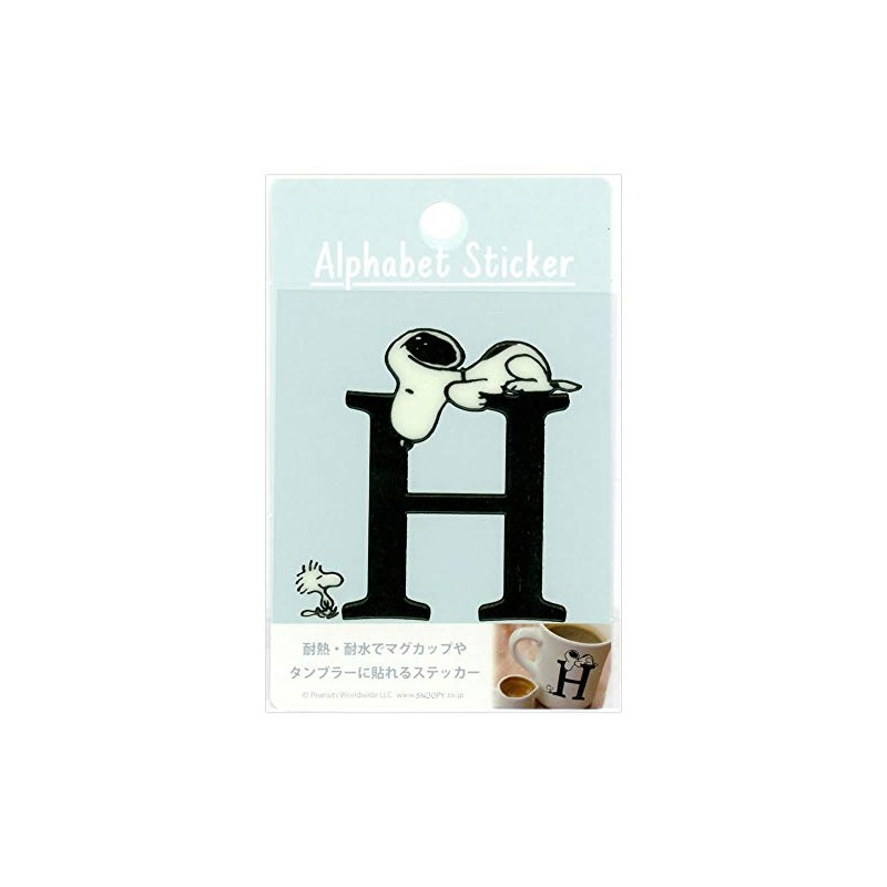 Snoopy [Sticker] Heat and Water Resistant Initial Sticker / Letter