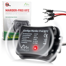 Gardigo Gardigo? Marderschreck Marder-Frei KFZ I 25 Jahre Erfahrung Marderabwehr Auto I Anschluss an 12V Autobatterie I Marderschutz fr Auto I Abwehr gegen Marder KFZ Marder vertreiben Motorschutz