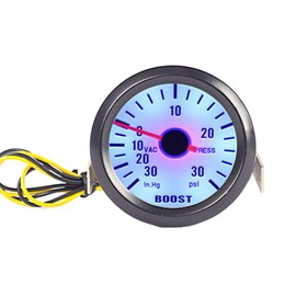 ESUPPORT Car 2" 52mm Turbo Boost Gauge Psi Pointer Blue LED