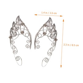 Gatuida Non Piercing Ear for Women Leaf Design Clip Earrings Stylish Ear Accessories Comfortable Material Easy to Wear for Cosplay and Fashion Events