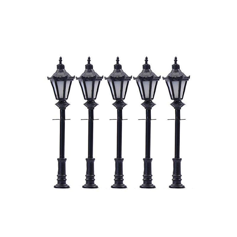 Evemodel Set of 5 Model Parking Lanterns LED Light Lamps