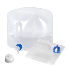 Shengxi Water Canister Foldable 10 L, BPA-Free Water Container with Tap Carry Handle Screw Lid 100% Leak-Proof Portable Folding Canister Drinking Water for Outdoor Camping Hiking Picnic