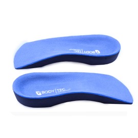 3/4 Orthotic Insole Support Weak and Fallen Arches Helps many Medical Problems (3-4.5) Blue