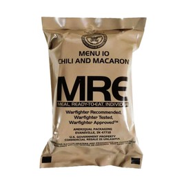 Nutrient-Rich MREs - Portable Food Survival Meals - Long Shelf Life Ready to Eat Emergency Rations - Made in USA (Chili & Macaroni) - 2024 Inspection