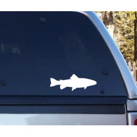 AK Stickers Trout - Vinyl Decal Outdoor Weatherproof - White, (A) X-Small: 3"