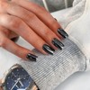 KQueenest Black Chrome Press on Nails Short Medium Square, Mirror